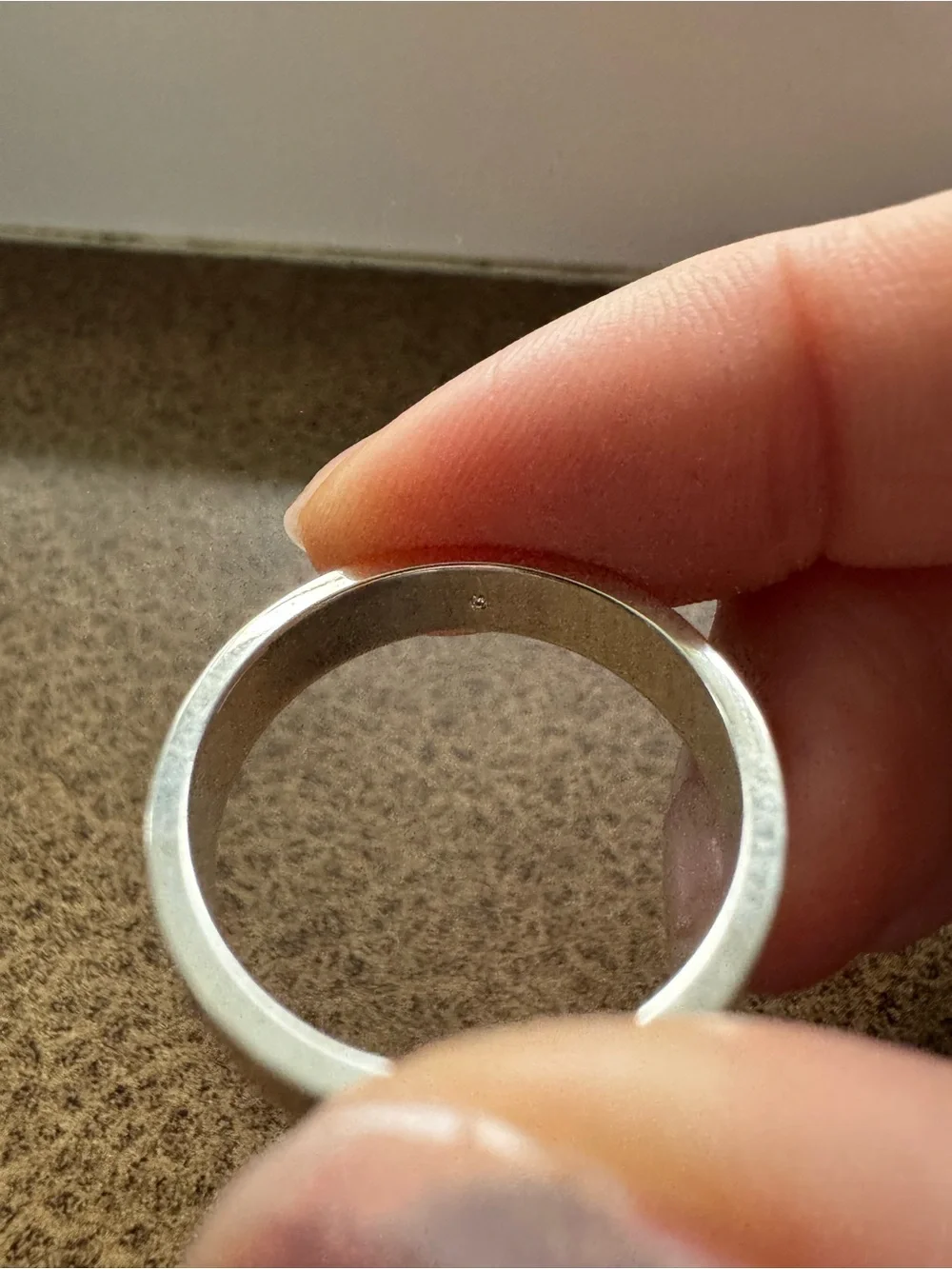 Fergus James Elliot 925 Sterling Silver Men’s Wedding Band Genuine Diamonds
